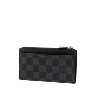 Louis Vuitton Pre-owned Coin Card Holder - Dames - Pre-owned - Zwart - Maat: ONE Size Leer