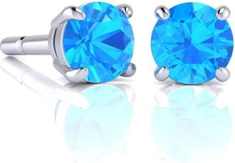 SuperJeweler 1 Carat Gemstone Stud Earrings In Gold-Classic Solitaire Gemstone Earrings All Gemstone Options