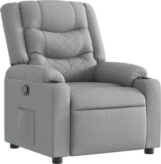vidaXL Sillón reclinable de tela gris claro Vidaxl