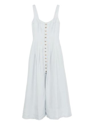 Acler Harmeston maxi dress - women - Viscose/Linen/Flax - 12 - Blue