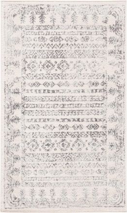Safavieh Alfombra bohemio de polipropileno blanco/gris, 122 x 183 cm