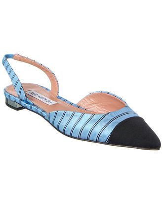 Aquazzura Milanese Canvas Slingback Flat