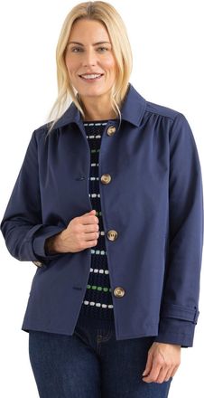 Klass Cropped Trench Coat - NAVY - 18