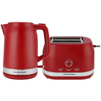 Hamilton Beach Ella Kettle & Toaster Set Red - Hamilton Beach