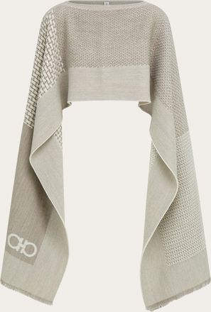 Ferragamo Women Jacquard cape Beige