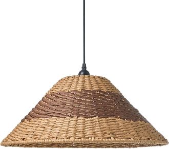 Beliani L&aacute;mpara colgante Cuerda de papel Natural