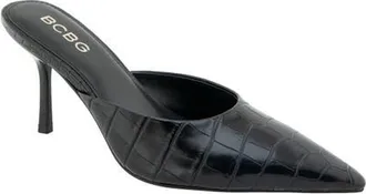 BCBGeneration Nixxa Pointed Toe Mule in Black Croc at Nordstrom, Size 6.5