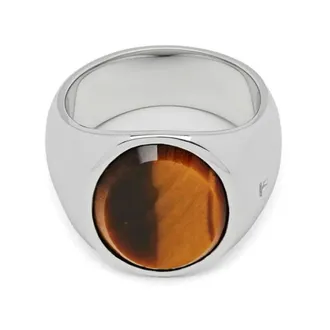 Tom Wood Accessoires, Heren, Grijs, 62 MM, Ovalen Tijgeroog