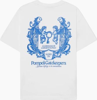 Pompeii Mens Pompeii Gatekeeper Powder White T-Shirt - Size: 42
