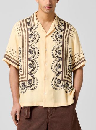 CMMN SWDN Mens Geometric pattern cabana shirt