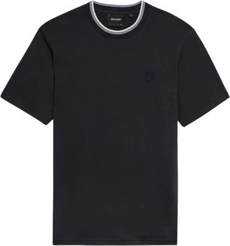 Lyle & Scott Tipped Crew Neck T-Shirt - Heren - T-shirts - Blauw - M - Katoen - Tops