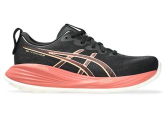 Asics Womens Gel-Cumulus 27 Running Shoes In Black/orange Glow