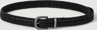Brunello Cucinelli Stretch braided leather belt in Black at Nordstrom, Size X-Small