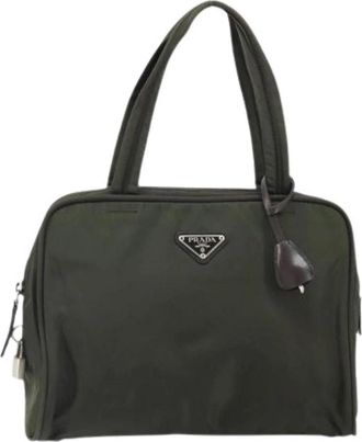 Prada Pre-owned Nylon Tas - Dames - Vintage Handtas - Groen - ONE Size - Nylon - Vintage