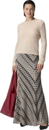 Missoni Cashmere Crewneck Sweater With Lace Pattern in Beige at Nordstrom, Size 42 It