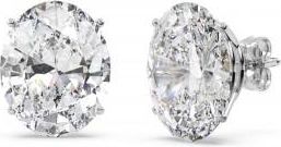 Allurez 0.50ct. Oval-Cut Diamond Stud Earrings 14kt White Gold (H, SI1-SI2)
