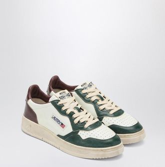 Autry White/Green/Rum Medalist Low Super Vintage Sneakers