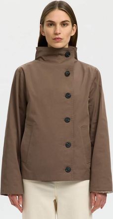 Selected Trench color gocce di cioccolato-Marrone