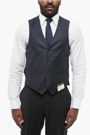 Corneliani Blended Silk vest with Slit Pocket size 48