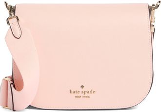 Kate Spade New York madison saffiano leather saddle bag in Conch Pink at Nordstrom Rack