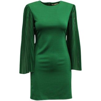 Alice & Olivia Alice + Olivia Butterfly Sleeve Dress in Green Viscose
