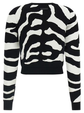 Moschino Zebra Intarsia Sweater - Black