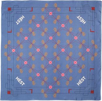 H&eacute;st Silky Scarves - Dames - Zijden sjaals - Blauw - ONE Size - Accessoires