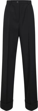 Dolce & Gabbana Wide Broeken - Dames - Wijde Broeken - Zwart - M - Broeken