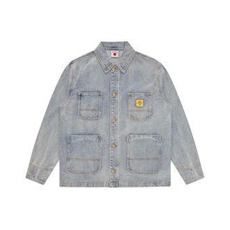 Icecream Denim Jackets, male, Blue, Size: M Cones & Bones Denim Chore Jacket