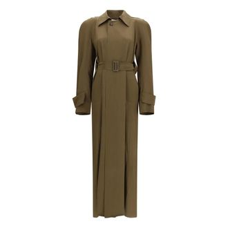 Petar Petrov Trench in Seta Fluida - - Coats - Donna - Verde - M