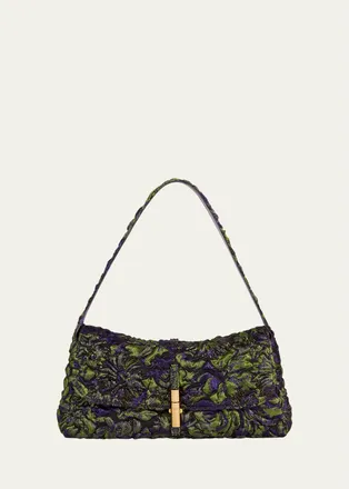 Balmain Metropolis Floral Jacquard Shoulder Bag