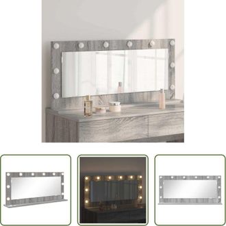 vidaXL Specchio da camera da letto - Specchio da Vanit&agrave; Rettangolare Grigio Sonoma 100 x 45 x 18 cm