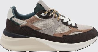D.A.T.E. D. A.T. E. Musa Suede and Mesh Low-Top Trainers with an Embossed Logo