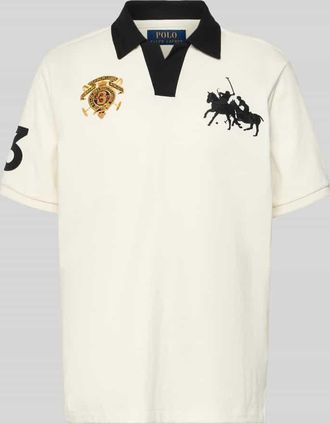 Polo Ralph Lauren Regular Fit Poloshirt aus reiner Baumwolle in Offwhite, Gr&ouml;&szlig;e XXL