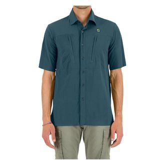 Karpos Salatis Shirt - Heren - Korte mouwen Overhemden - Blauw - L - Overhemden