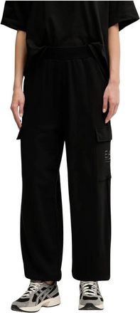 Emporio Armani Trainingsbroeken - Dames - Sweatpants - Zwart - L - Katoen - Broeken