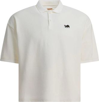 KAPITAL Polo ricamata a maniche corte - Bianco