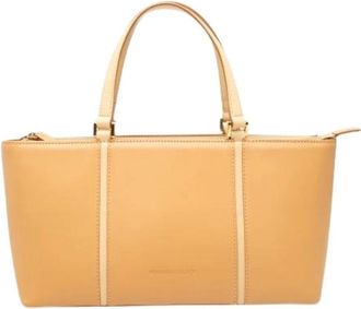 Burberry Pre-owned Tote Bag - Dames - Vintage Handtas - Beige - ONE Size - Leer - Vintage