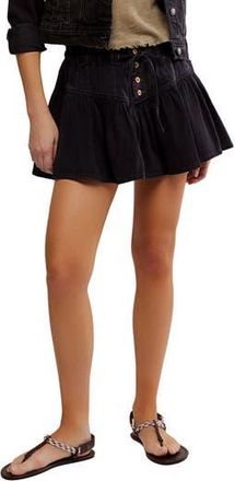 Free People Roselle Drawstring Denim Miniskirt in Jet Set at Nordstrom Rack, Size X-Large
