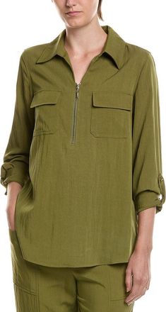 Anne Klein Half Zip Collar Shirt
