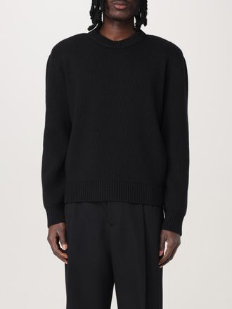 Bottega Veneta Mens Cotton Crew Neck Knit Sweater - Black - Size Medium