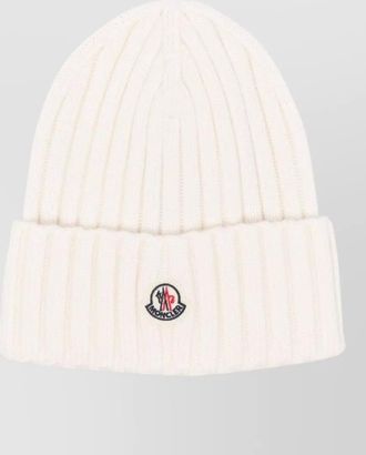 Moncler ribbed texture hat turn up brim