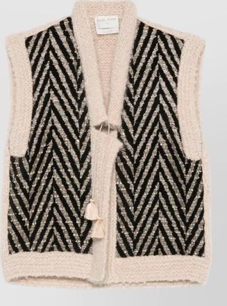 Forte_Forte chevron sleeveless waistcoat