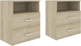 vidaXL Comodini 2pz Rovere Sonoma 50x32x60 Cm - Vidaxl