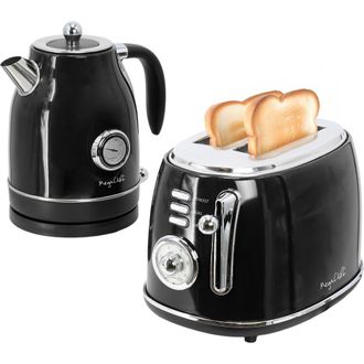 MegaChef 1.8 Quart Electric Tea Kettle and 2 Slice Toaster Combo in Black at Nordstrom
