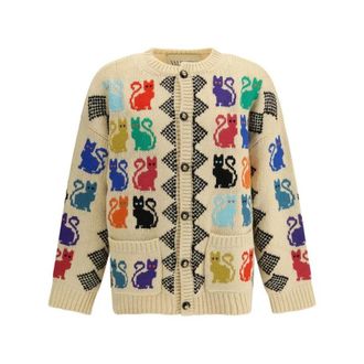 Valentino Garavani Truien & Vesten, Heren, Veelkleurig, M, Wol, Jacquard Wol Vest