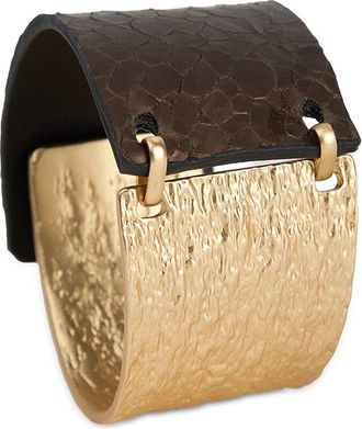 Saachi Saachi Textured Leather Bracelet