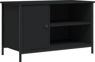vidaXL Vidaxl - Mueble para tv madera contrachapada negro 80x40x50 cm