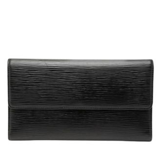 Louis Vuitton Pre-owned Wallets, female, Black, Size: ONE SIZE Pre-owned Long Wallet