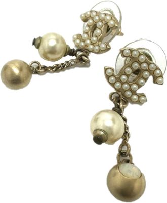 Chanel Plating Stud Earrings (Pre-Owned)